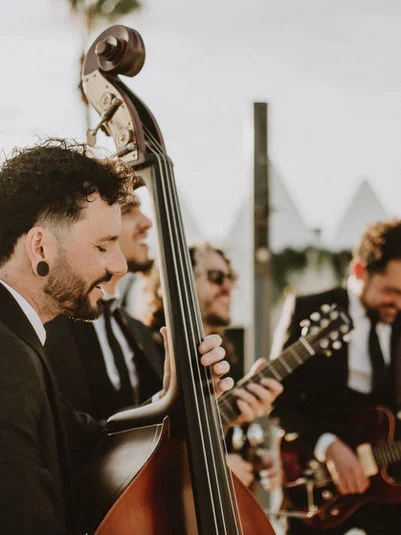 Strolling band at an exclusive venue